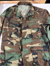 Vintage U.S. Army Woodland Camouflage BDU Jacket Military Combat Shirt Medium Re - Image 1