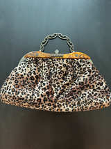 Vintage Leopard Print Evening Bag - Image 1