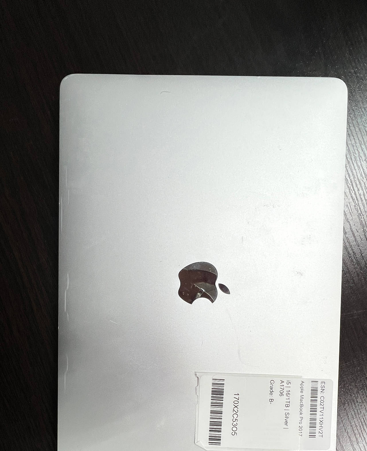 Apple MacBook Pro 2017 13-inch i5 16GB 1TB Silver A1706