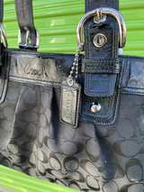 Coach Soho Pleated Black Canvas Tote - Image 8