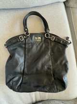 Coach Madison Lindsey Black Leather Satchel - Image 1