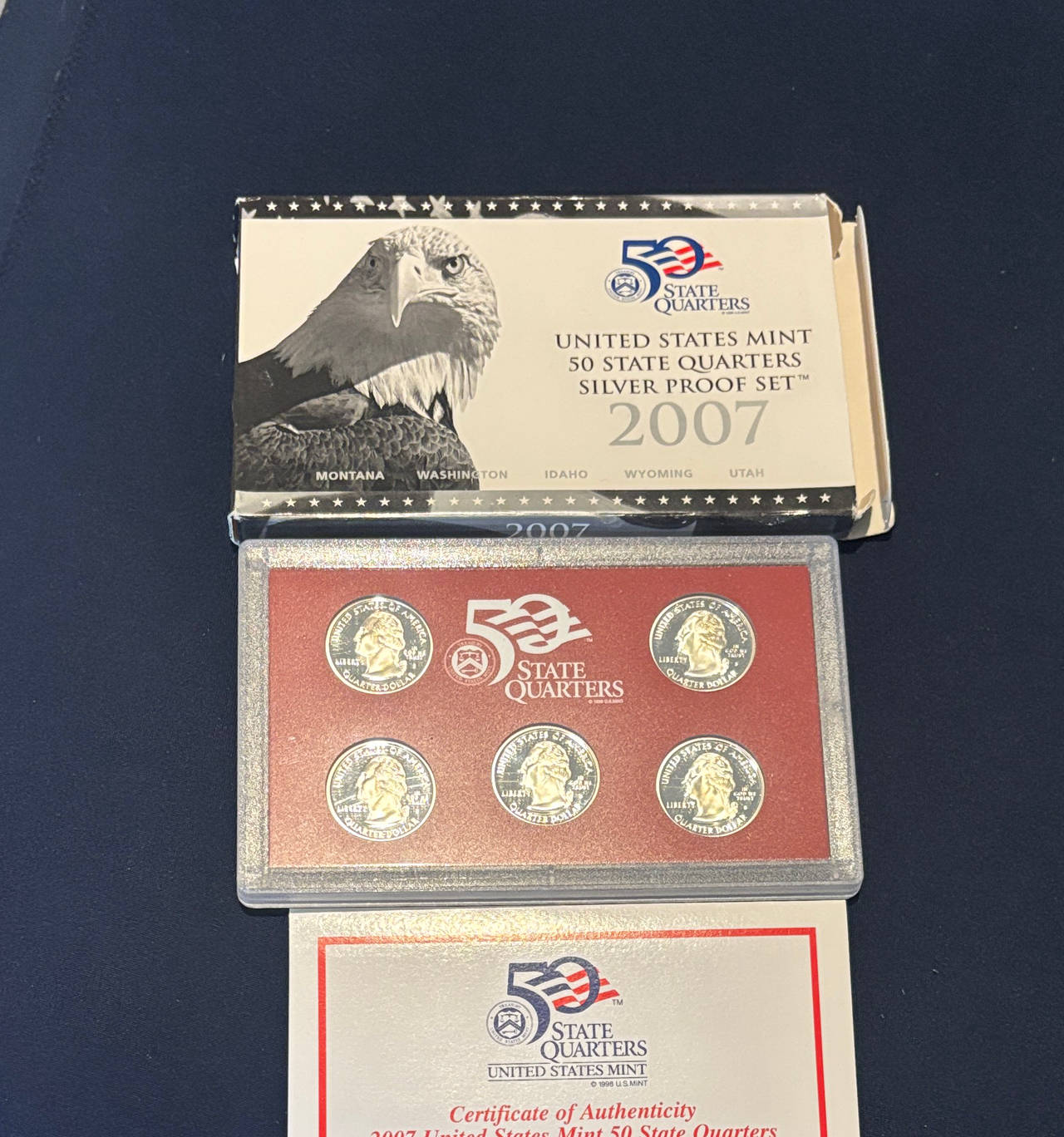 2007 United States Mint 50 State Quarters Silver Proof Set