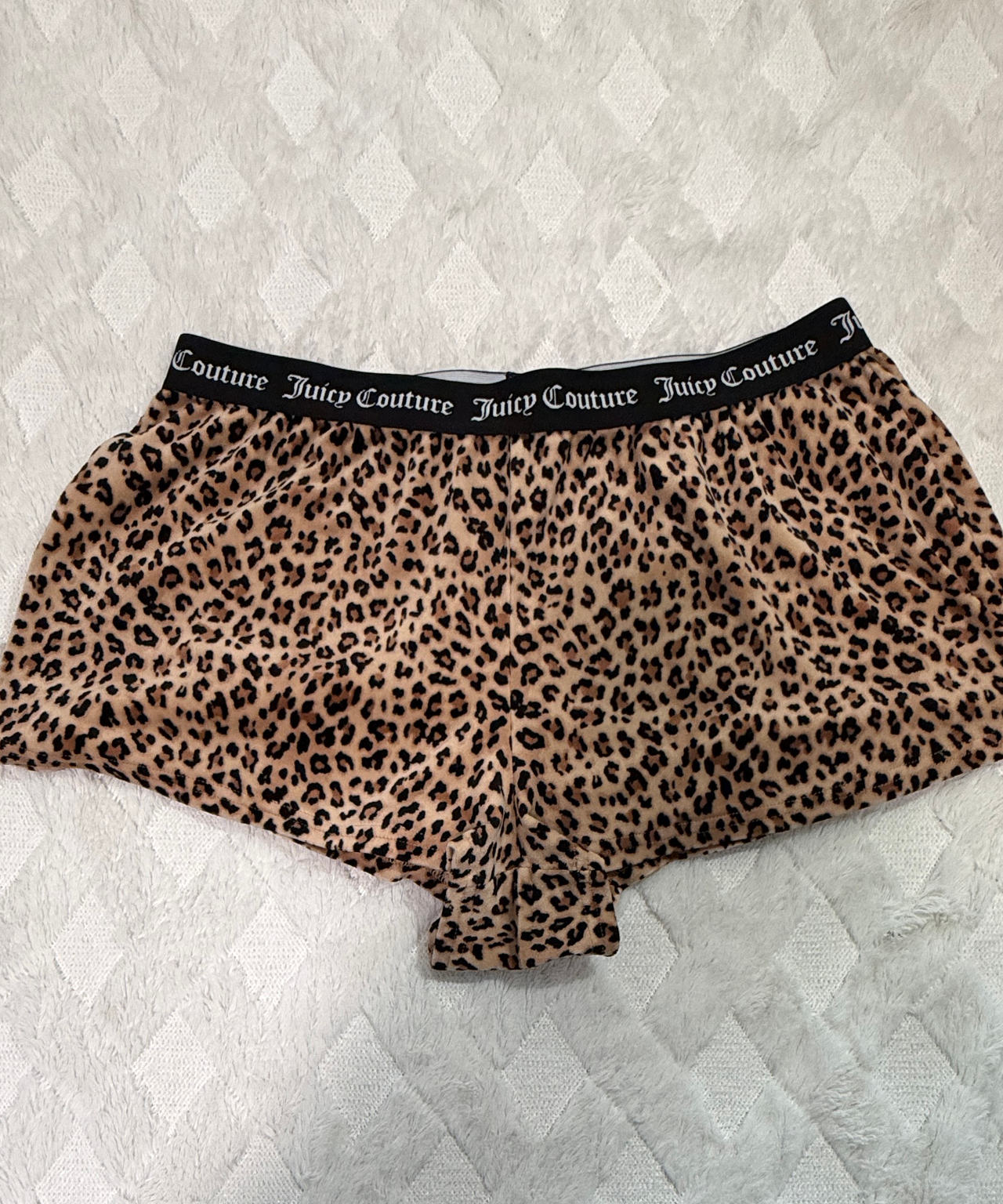 Juicy Couture Leopard Velour Shorts