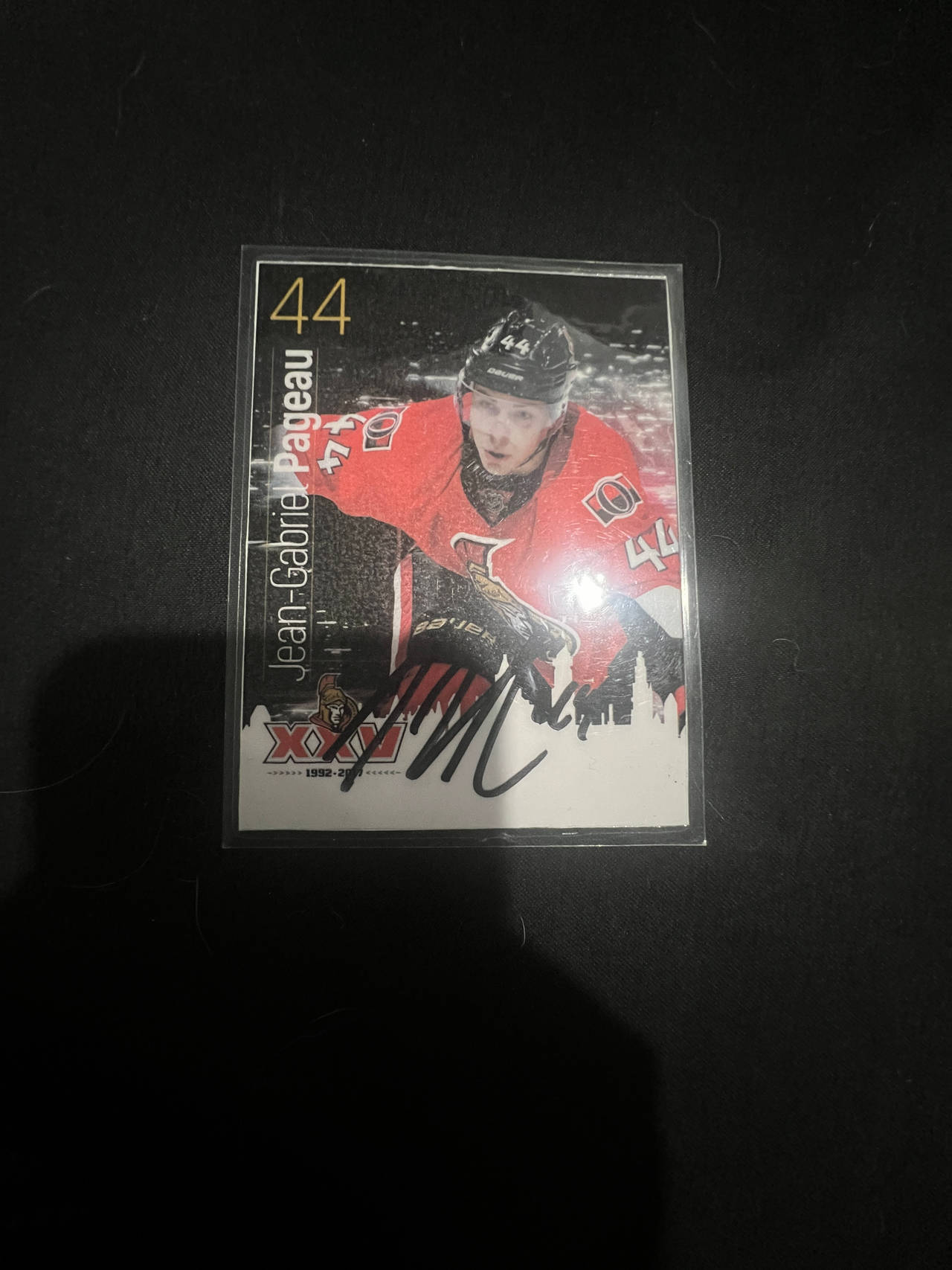 Jean-Gabriel Pageau Ottawa Senators Autographed Hockey Card