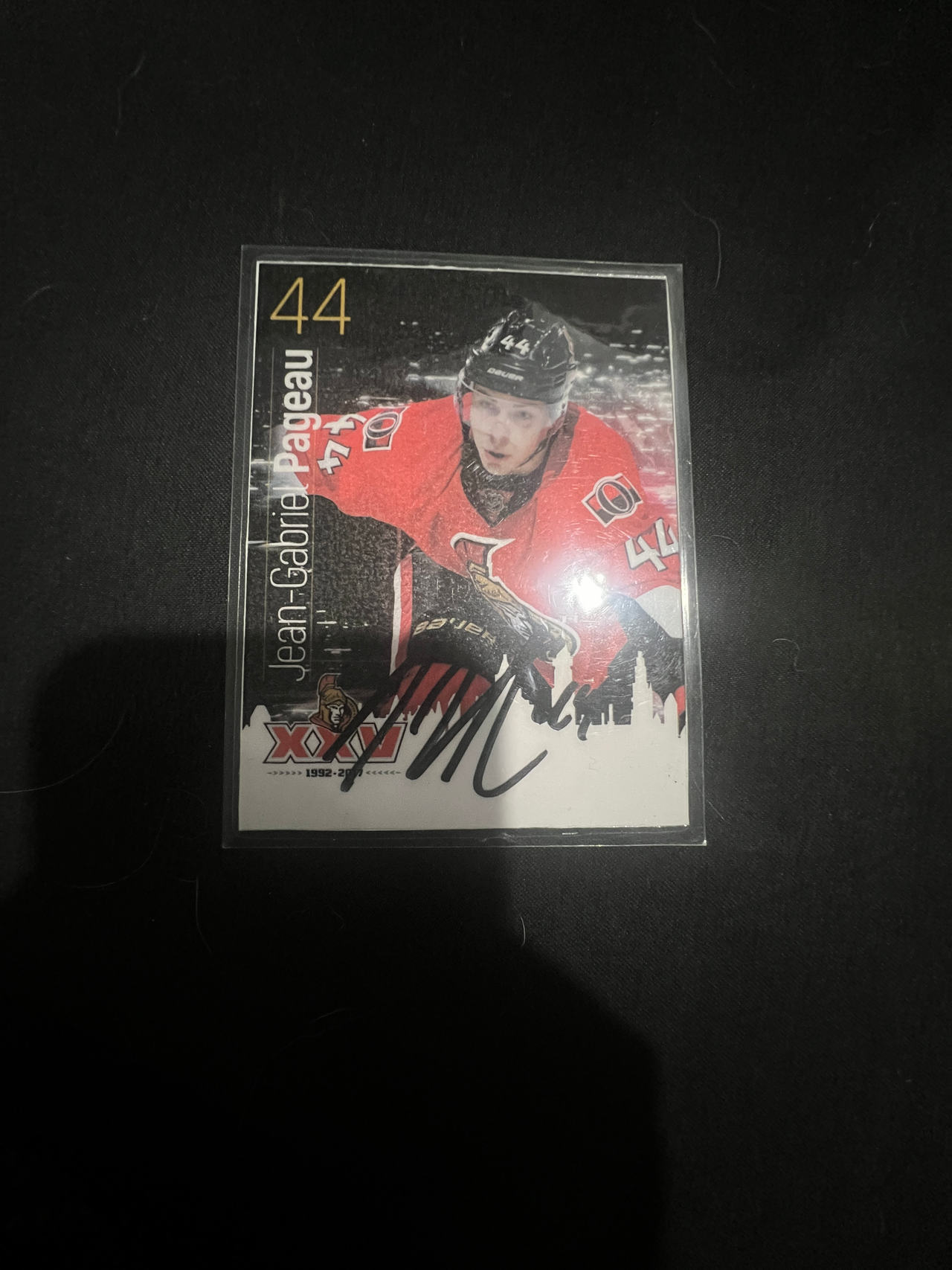 Jean-Gabriel Pageau Ottawa Senators Autographed Hockey Card