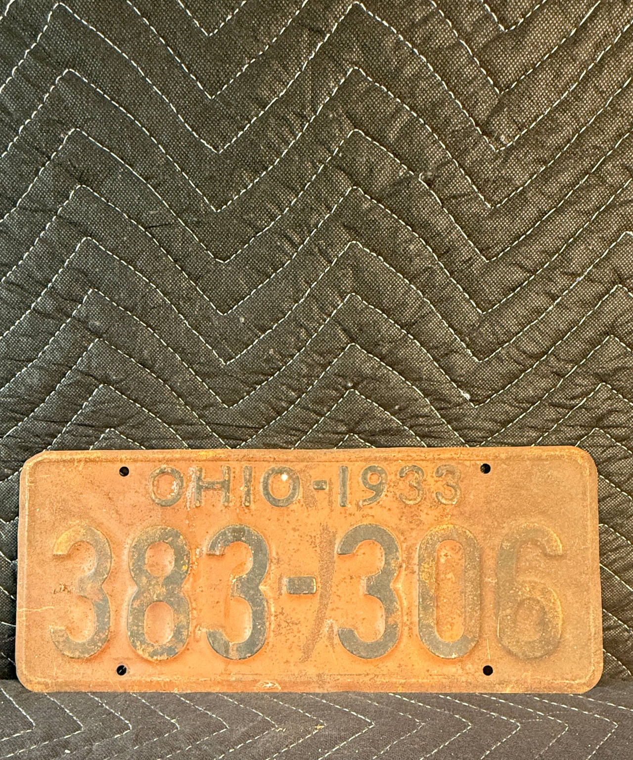 1933 Ohio License Plate