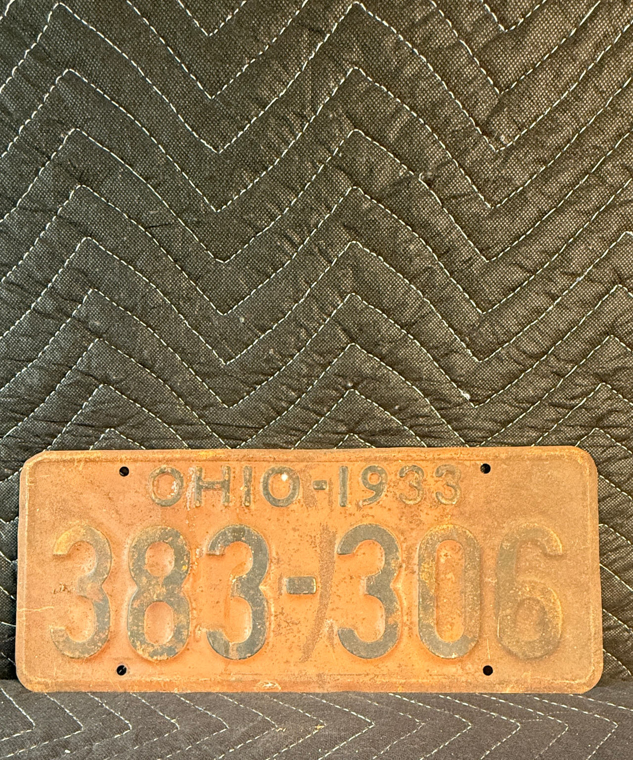 1933 Ohio License Plate