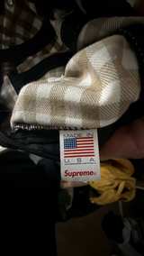 Supreme Gingham Twill Camp Cap Tan SS23 - Image 4