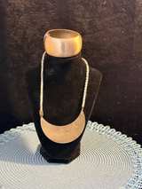 Brass Crescent Moon Necklace and Bangle Set - Image 4