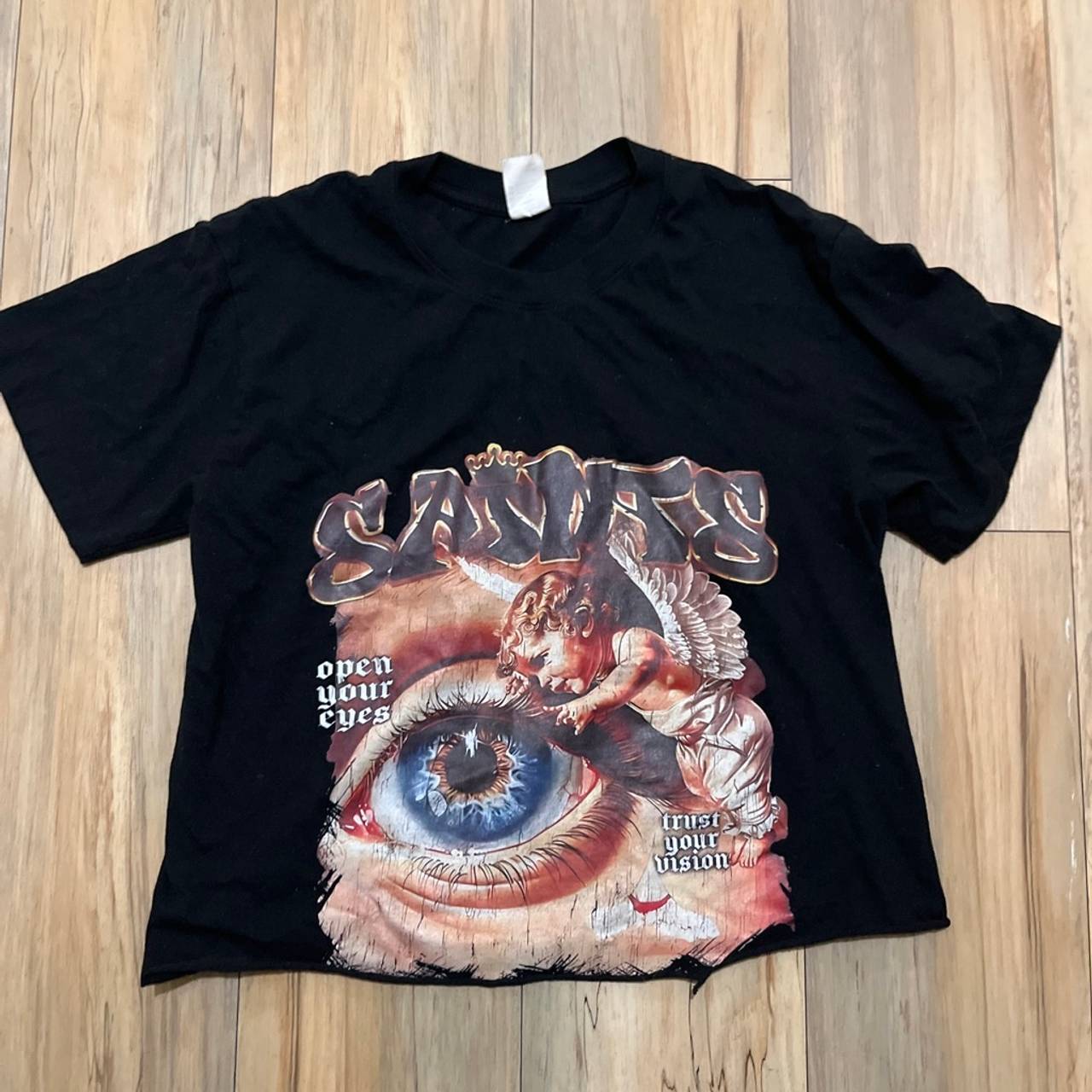 Saints & Sinners Open Your Eyes Graphic Crop Top