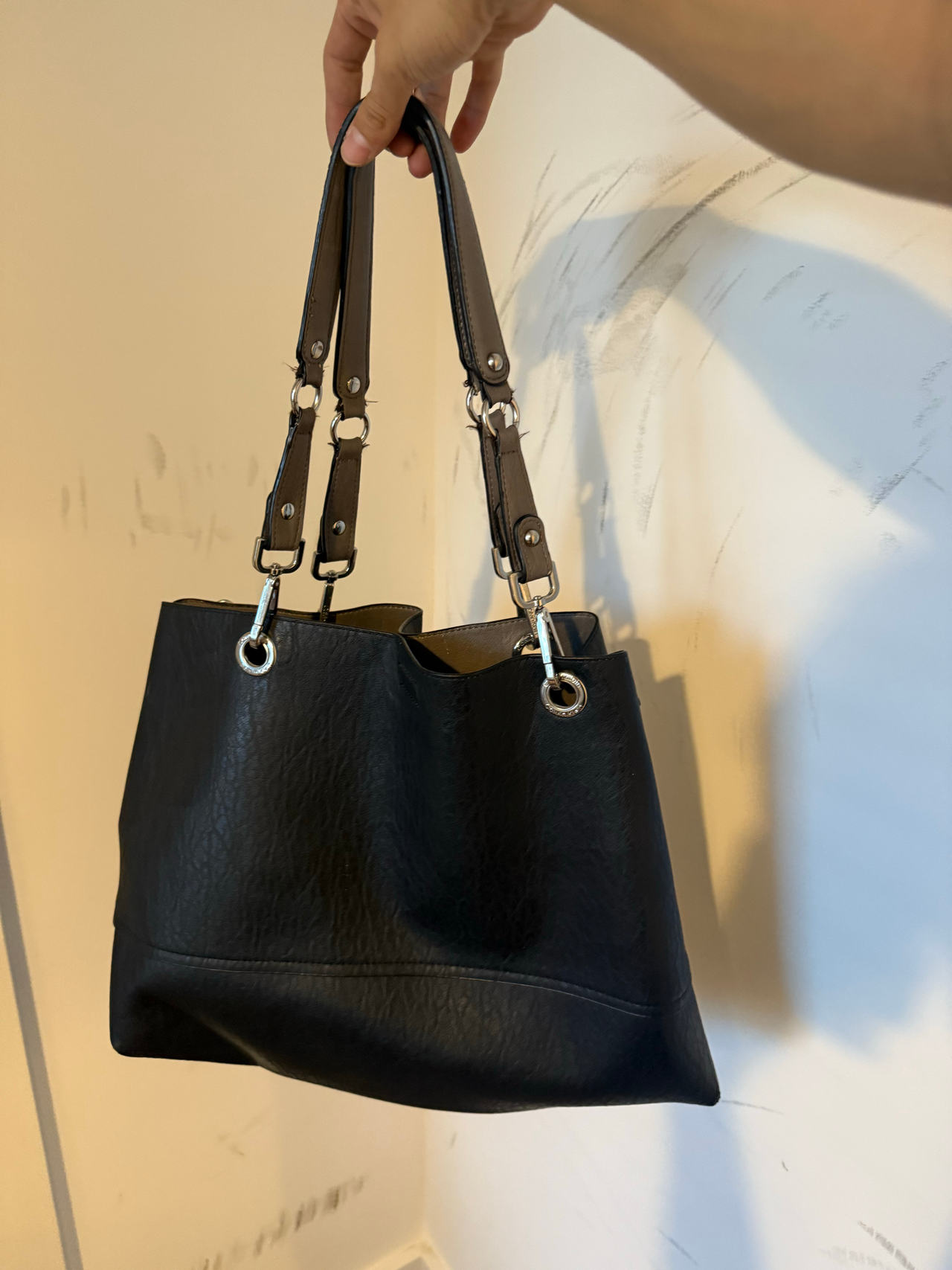 Calvin klein reversible leather bag 