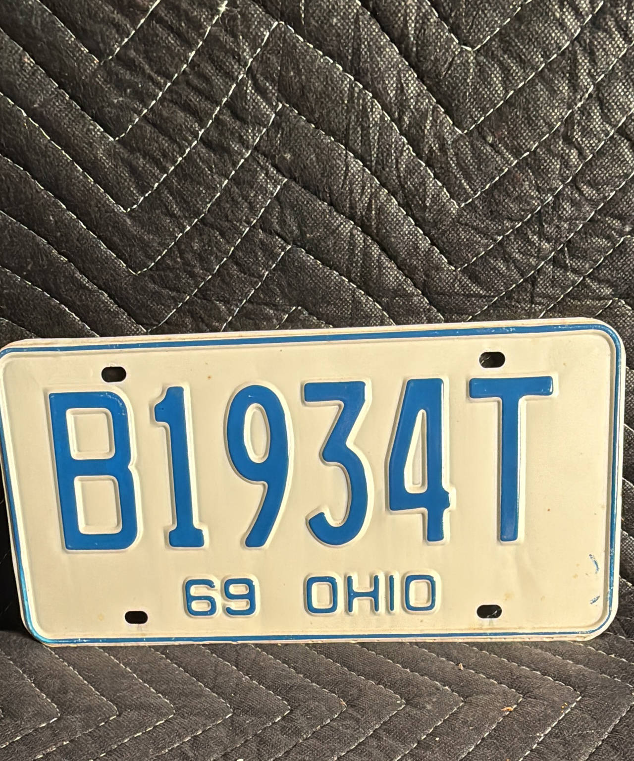 1969 Ohio License Plate B1934T