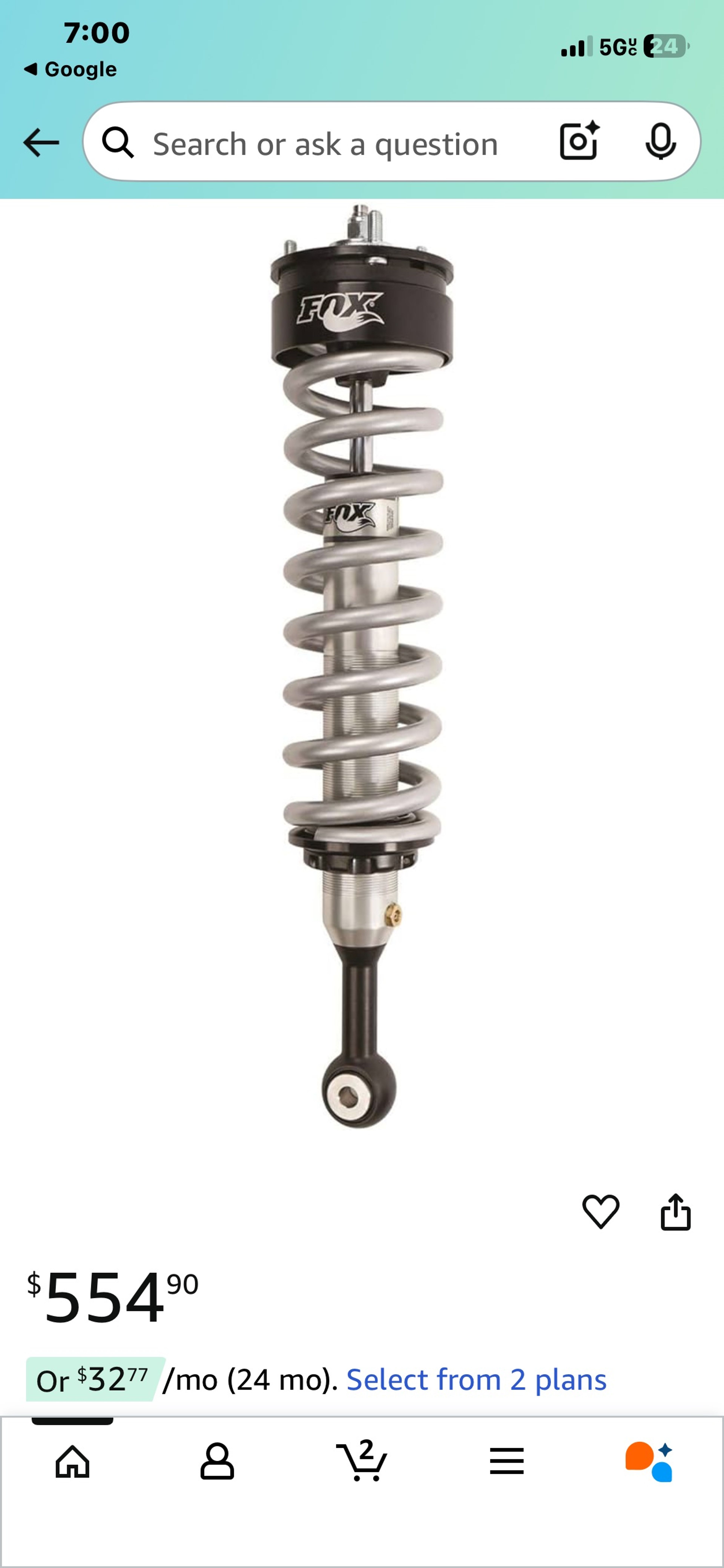 Fox 2.0 Performance Series Front Coilover IFP Shock - Image 2