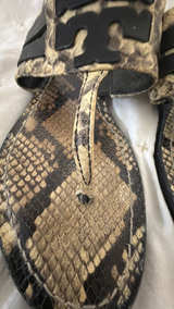 Tory Burch Miller Sandal Snakeskin Print 9 - Image 4