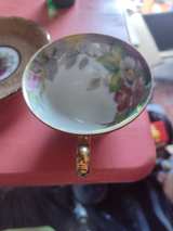 Vintage Lefton Gold Encrusted Floral Teacup and Saucer Set - Image 3