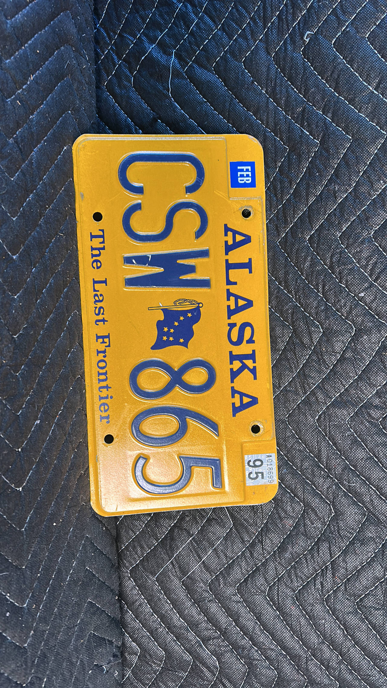 Vintage Alaska License Plate