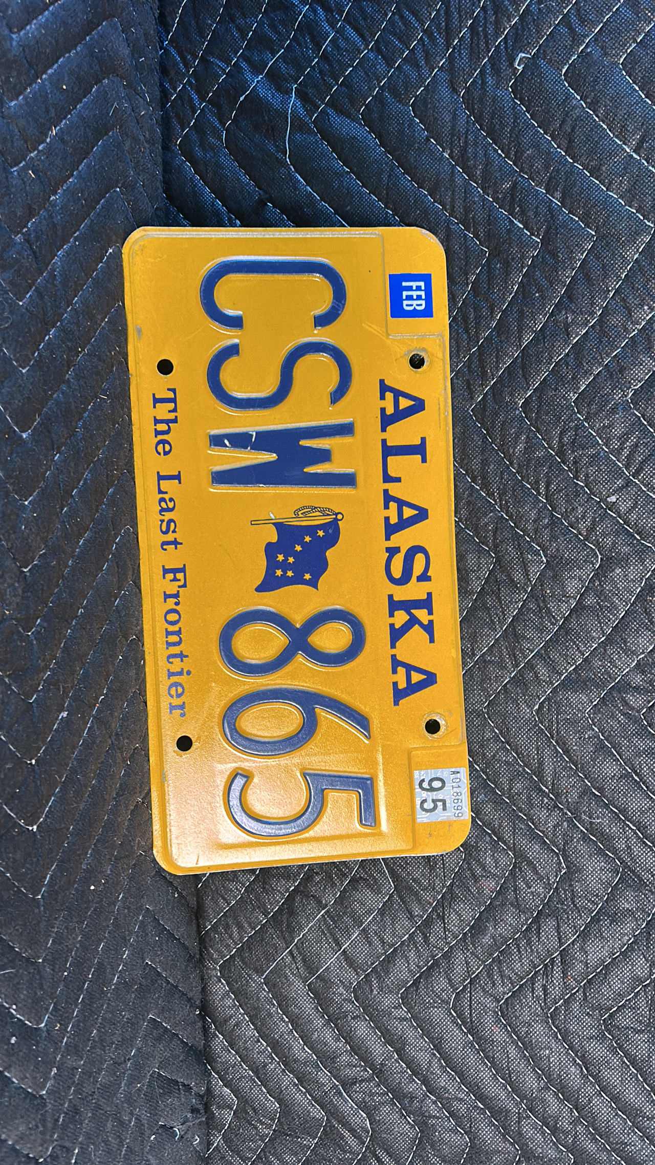 Vintage Alaska License Plate