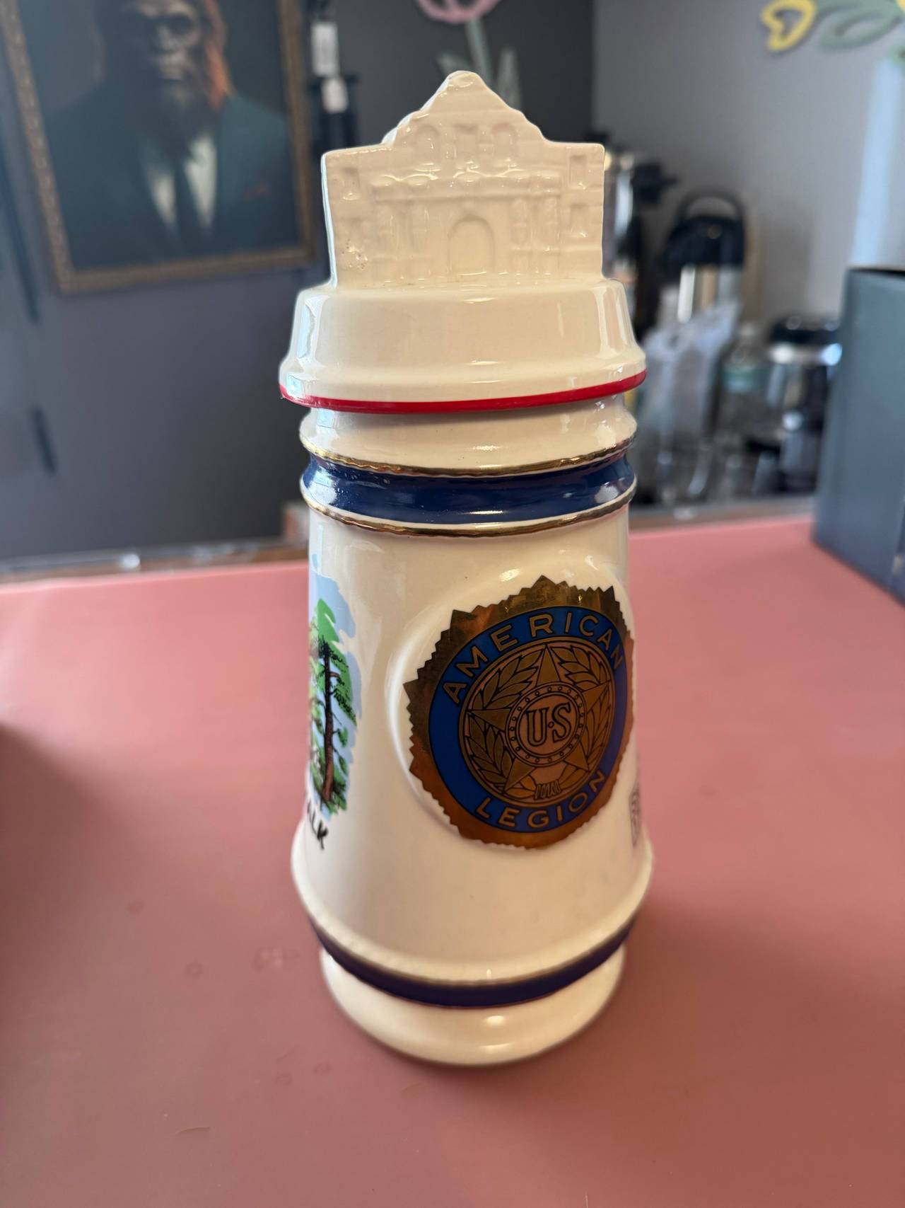 Vintage American Legion Alamo Beer Stein