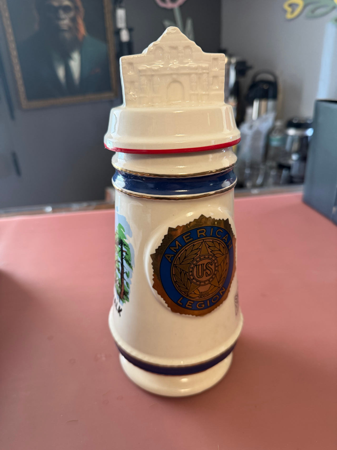 Vintage American Legion Alamo Beer Stein