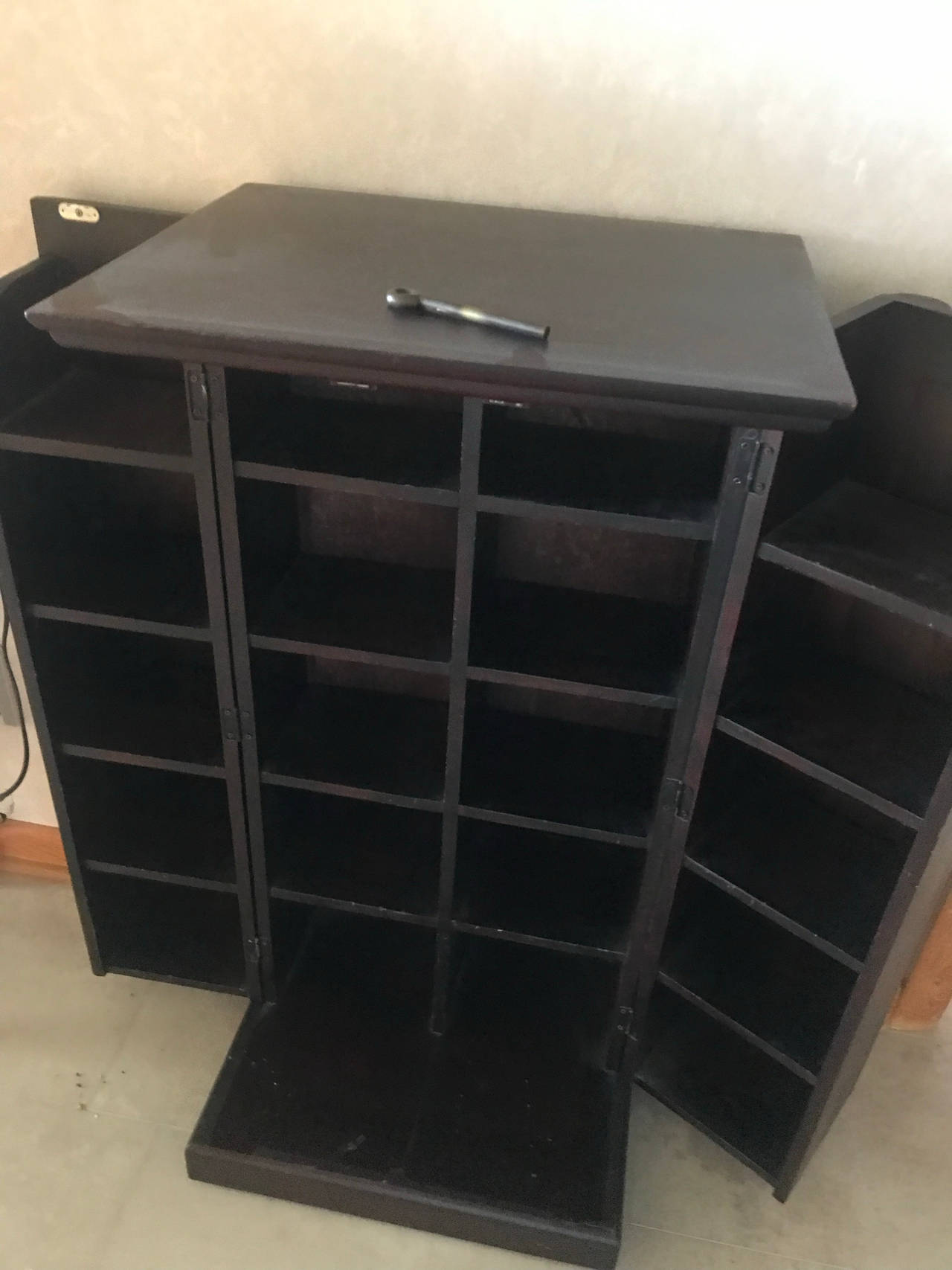 Wooden Media Storage Cabinet