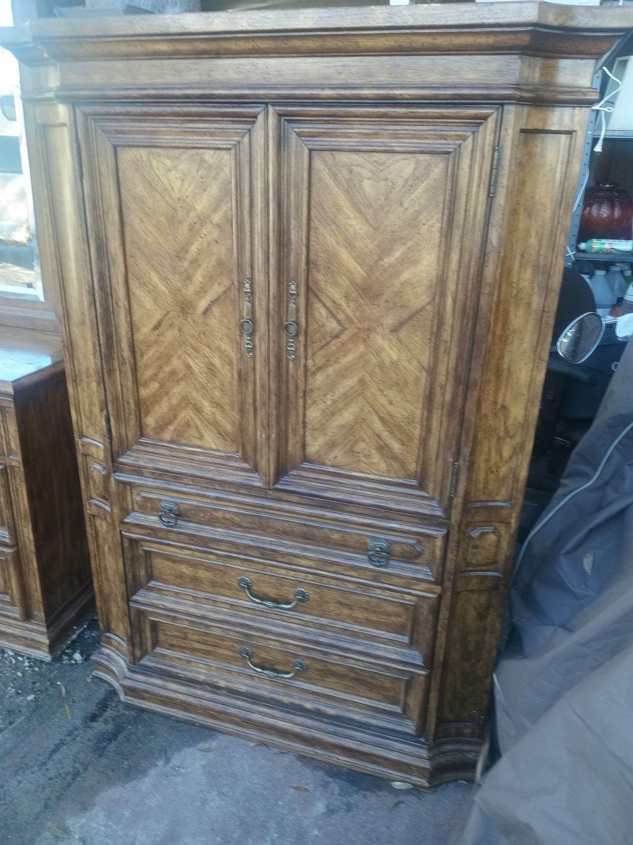 American of Martinsville Italian Provential wood armoire