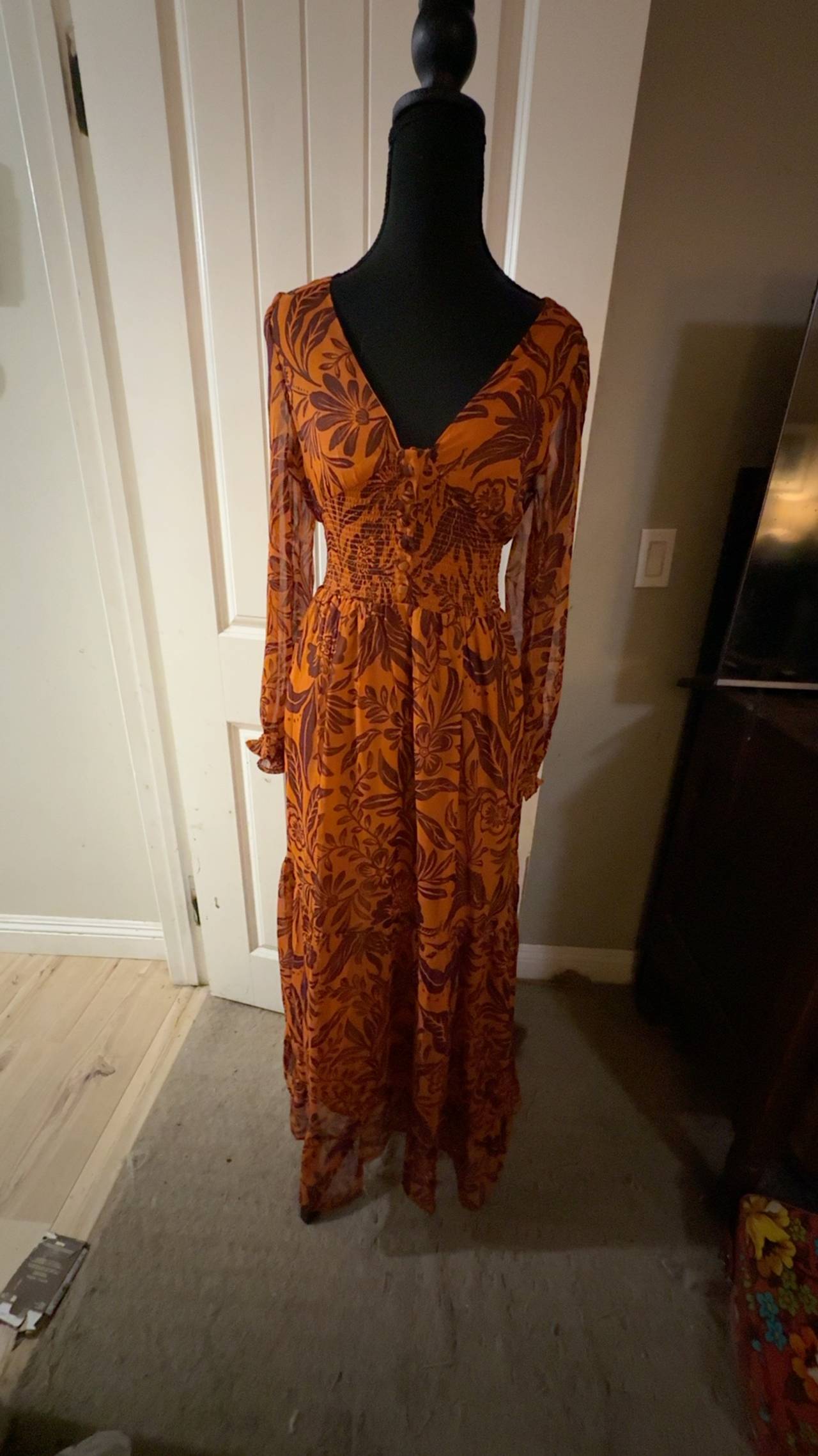Patrons of Peace Maxi Dress Blue Floral