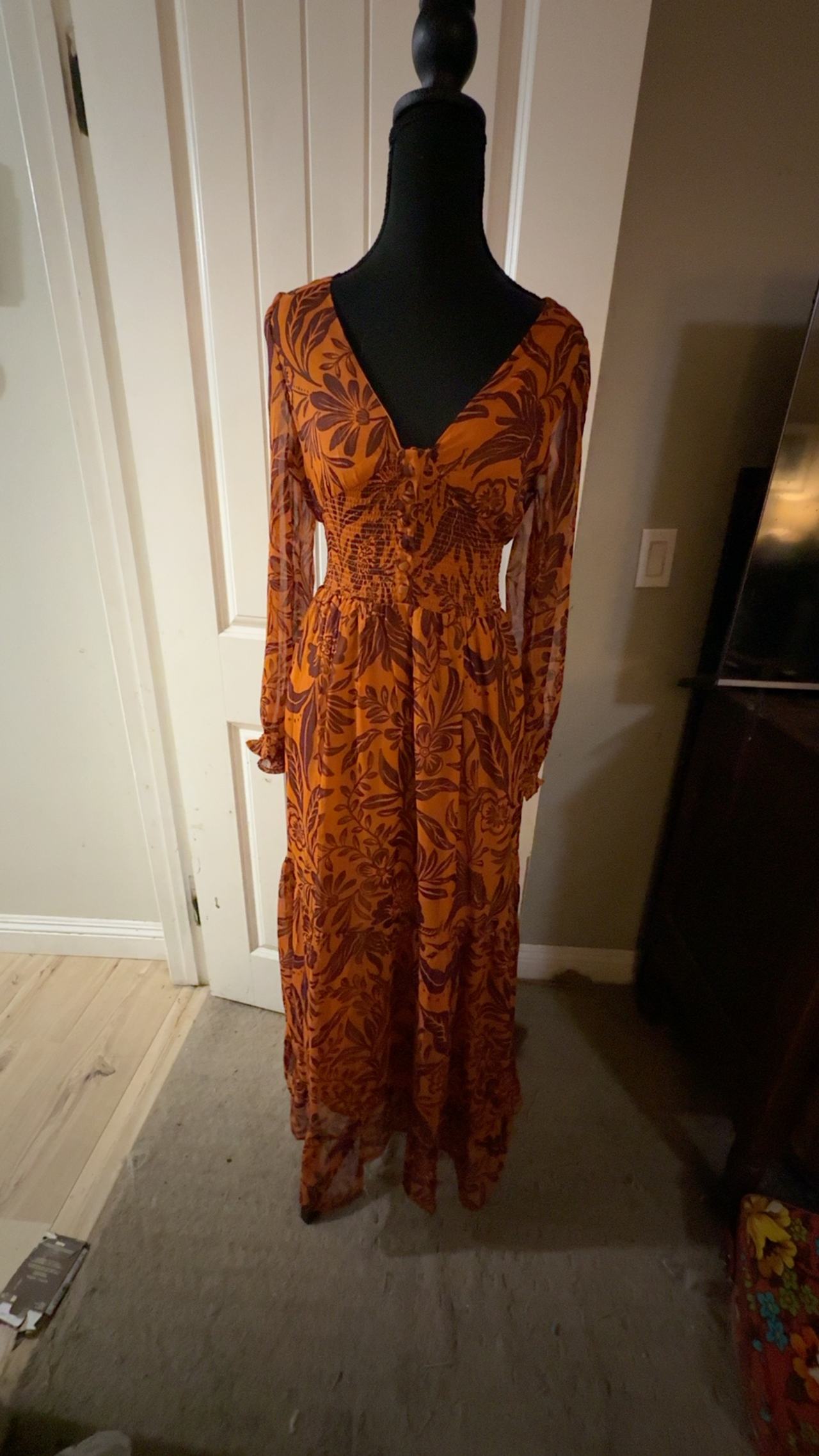 Patrons of Peace Maxi Dress Blue Floral