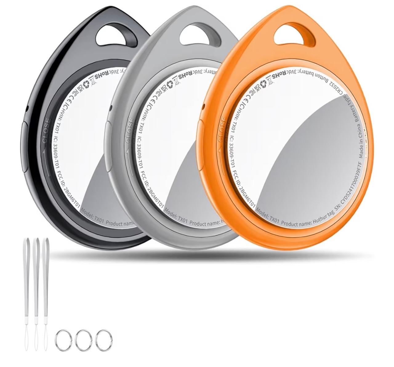Huthur TX01 Bluetooth Item Finder 3-Pack