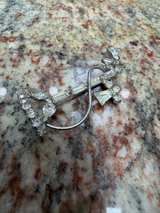 Vintage Rhinestone Lamp Post Brooch - Image 2
