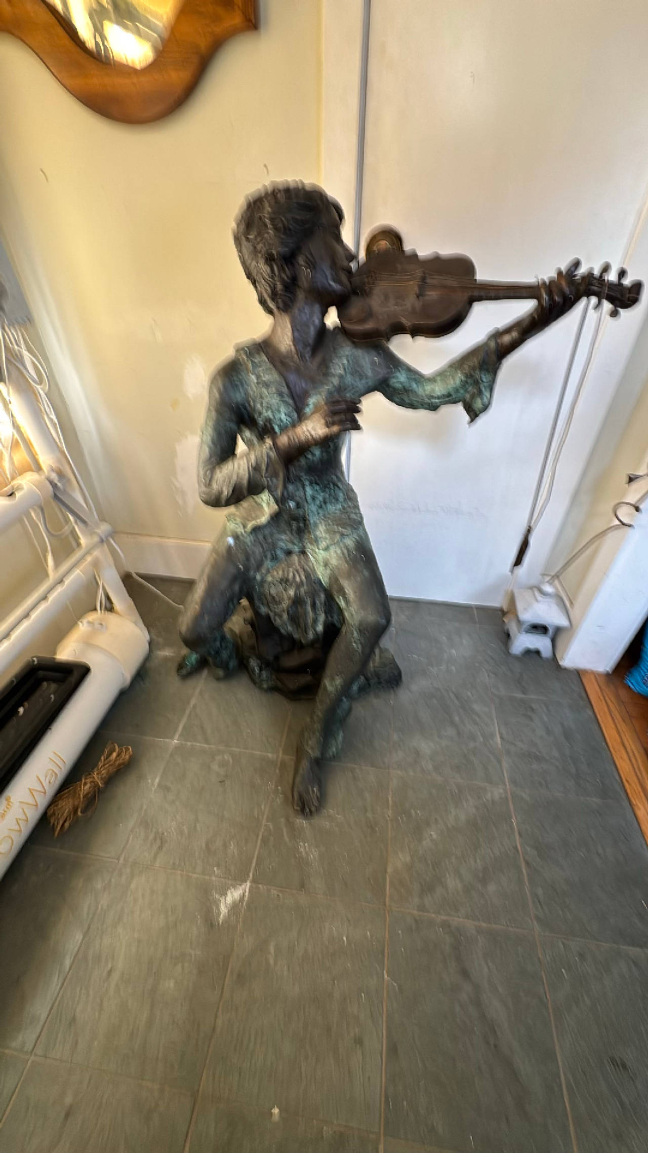 Bronze Violinist Statue