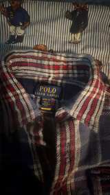 Polo Ralph Lauren Youth Plaid Flannel Shirt Medium 10/12 - Image 3