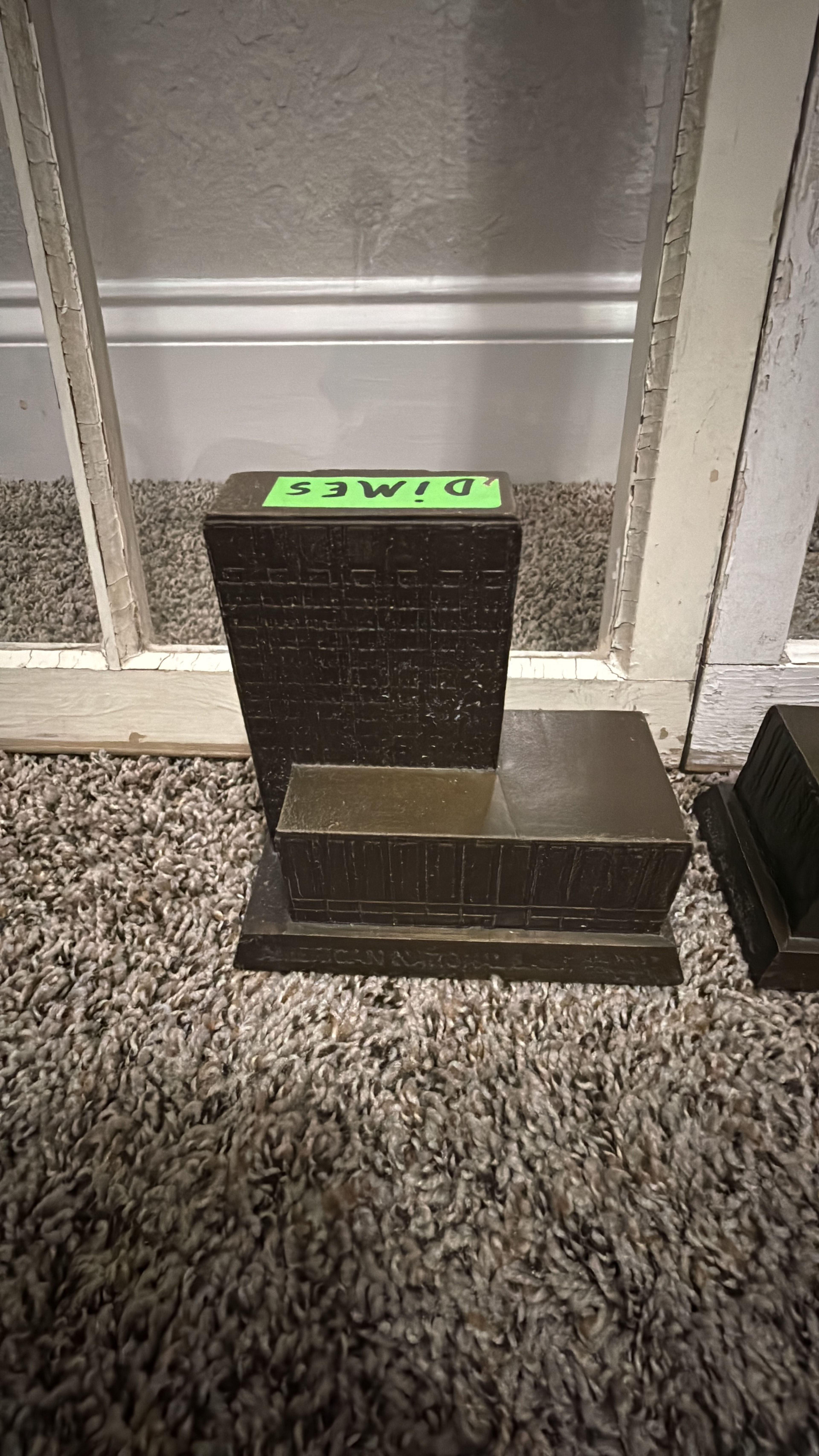 Vintage American National Bank Building Coin Bank