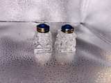 Antique Cut Glass Salt and Pepper Shakers - Image 1