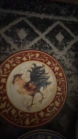Isco Hand-Painted Rooster Decorative Plates-set of 8 - Image 3