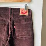 Levi's Wedgie Straight Brown High Rise Corduroy Pants Size 27 - Image 7