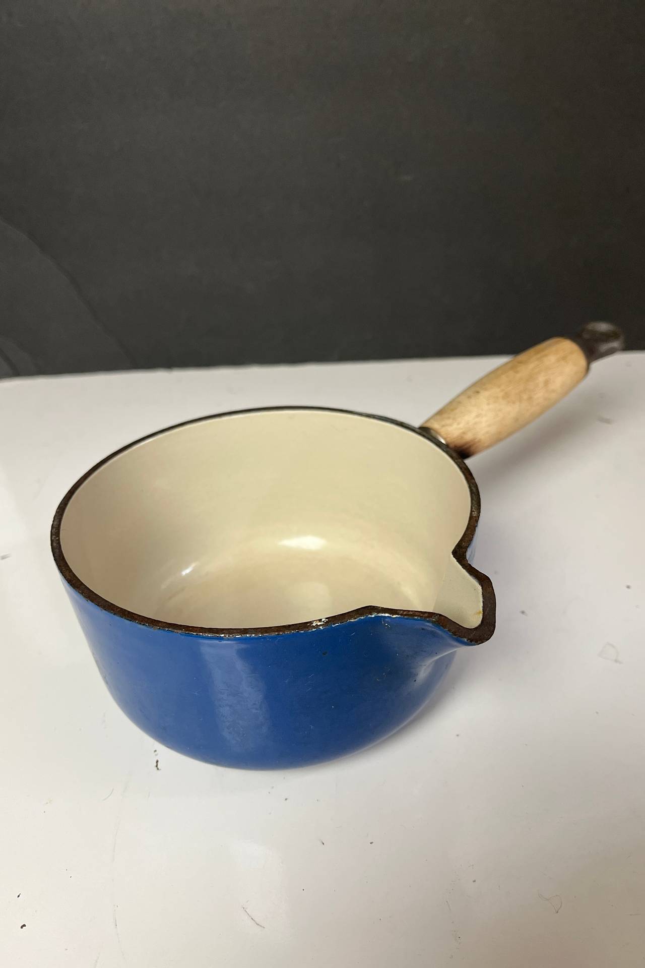 Le Creuset Enamel Cast Iron Saucepan with Wood Handle