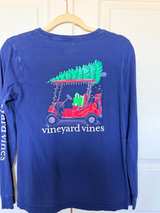 Vineyard Vines Christmas Golf Cart Long-Sleeve Pocket Tee XS - Image 2