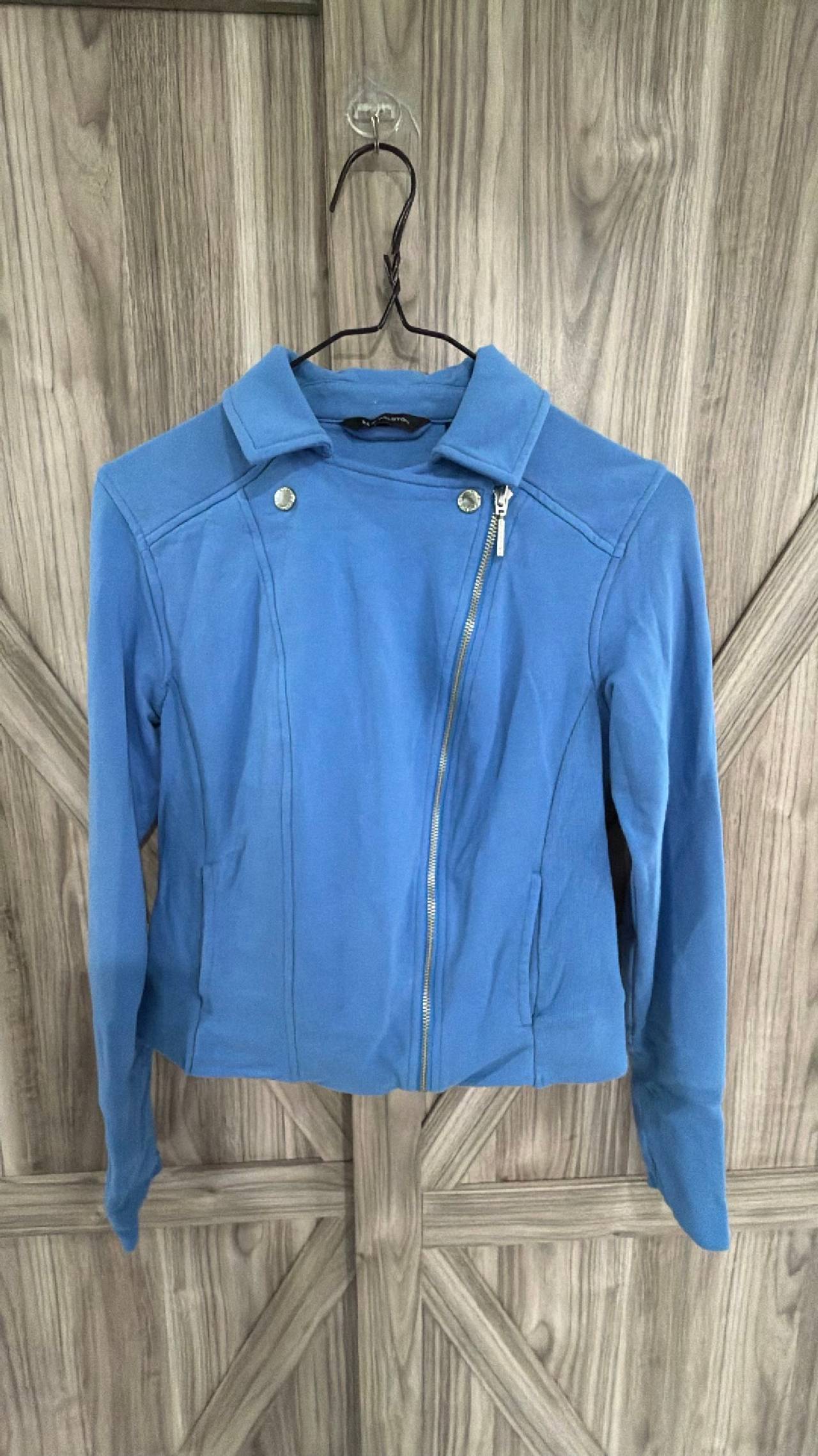 H by Halston Blue Moto Jacket women’s size 4