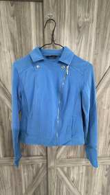 H by Halston Blue Moto Jacket women’s size 4 - Image 1