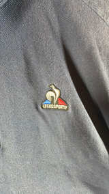 Men’s Large Le Coq Sportif Polo Shirt Navy Blue Tennis Athletic  - Image 2