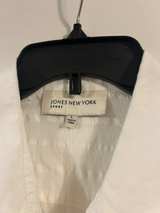 Jones New York Sport White Textured Button Down Shirt - Image 4