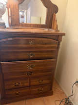 Vintage Oak Dresser with Mirror - Image 1