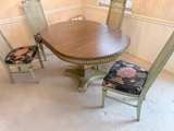 Vintage French Provincial Dining Table and Chairs Set - Image 1