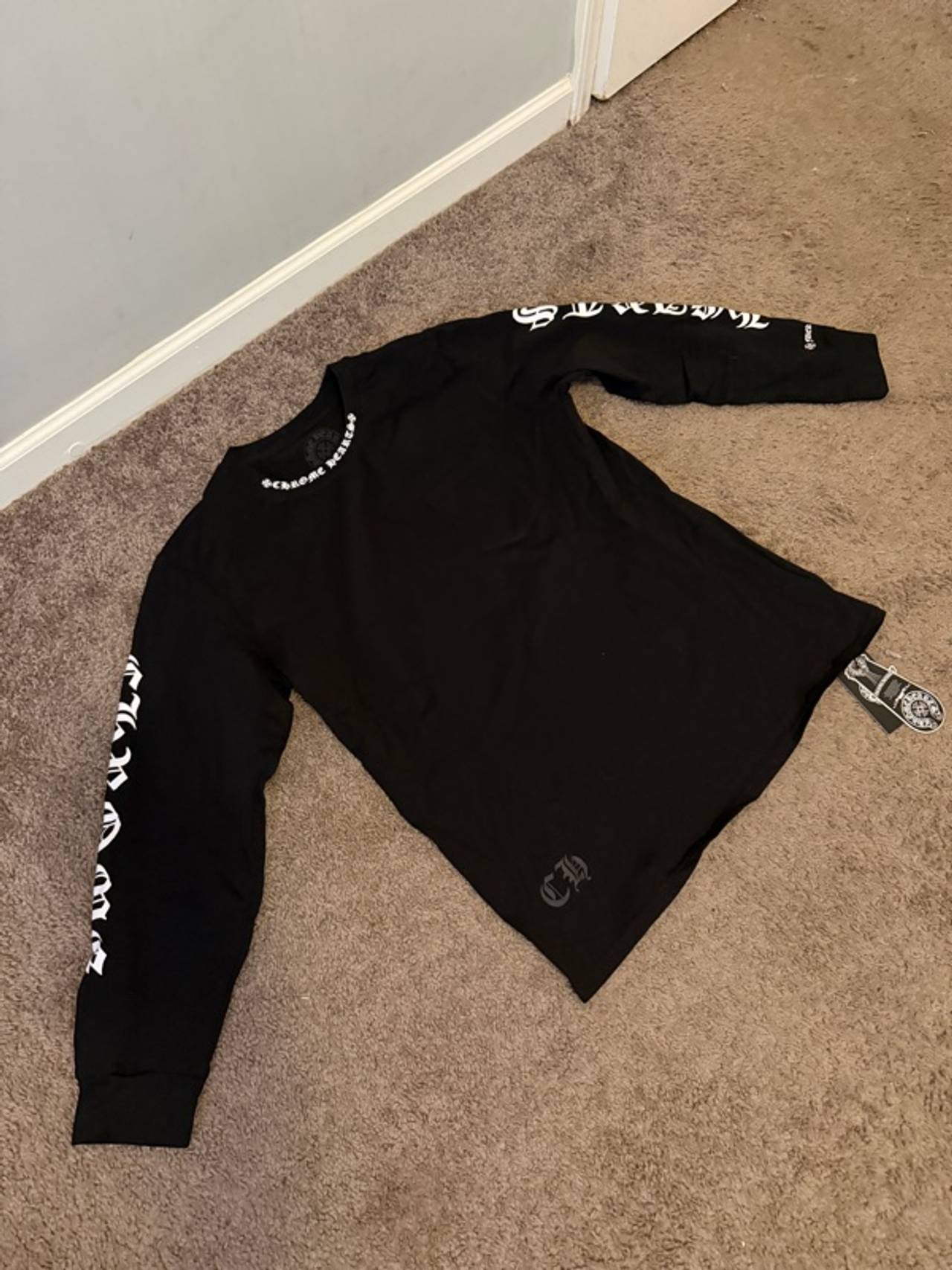 Chrome Hearts Neck Logo Long Sleeve T-Shirt Black