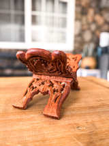 Hand Carved Wooden Folding Book Stand (Rehal) - Image 4