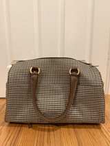 London Fog Oxford II 16" Olive Houndstooth Satchel - Image 8