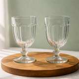 2 Vintage Libbey Gibraltar Footed Goblets - Image 2