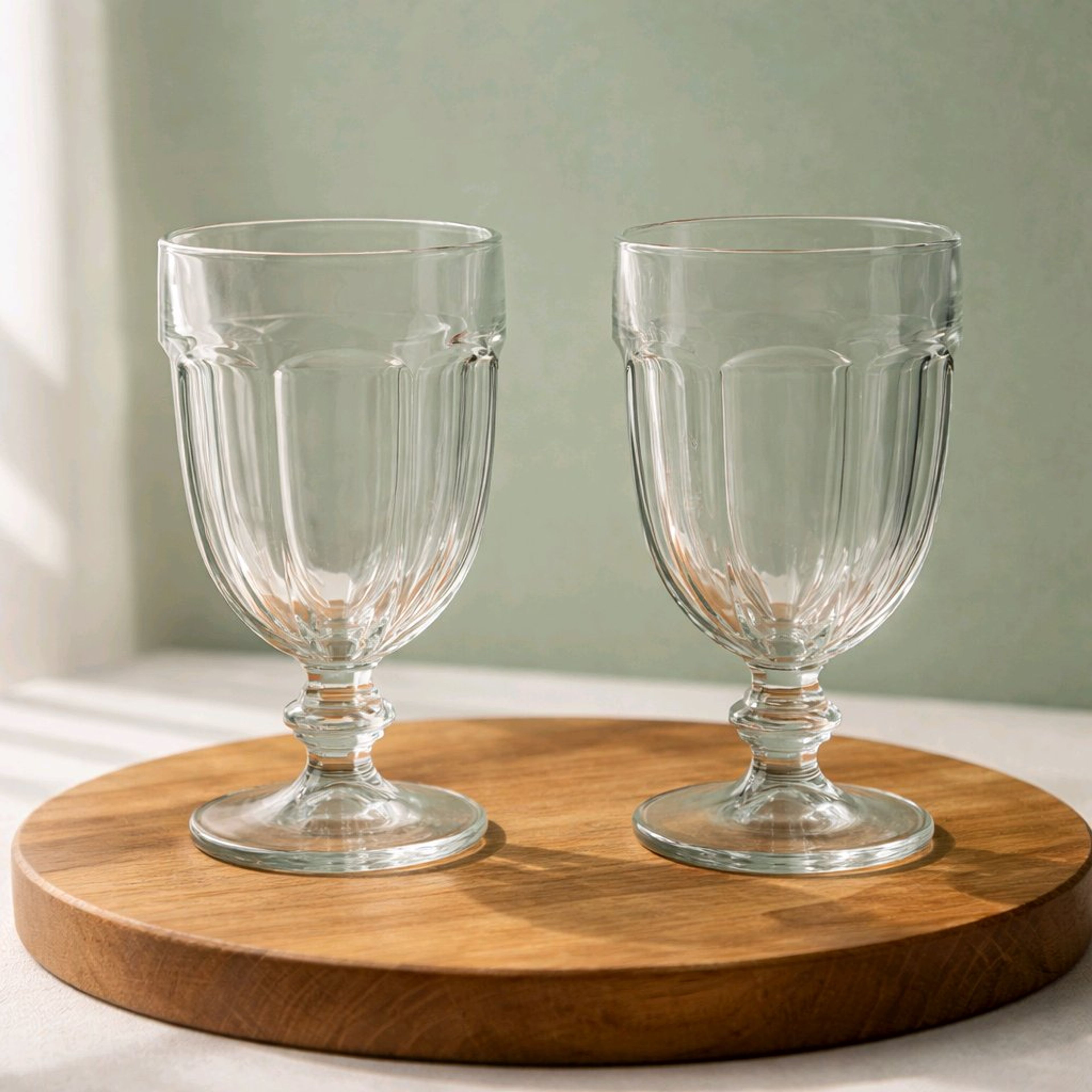 2 Vintage Libbey Gibraltar Footed Goblets - Image 2