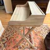 Linon Coy Folding Writing Desk with Drawer Rustic Brown - Image 6