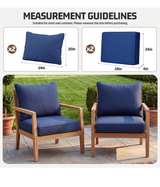 VineBreeze 4pcs Outdoor Patio Cushion Covers Replacement 24" - Image 2
